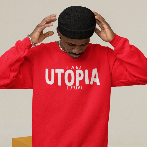 SIGNATURE COLLECTION CREWNECK | RED | WHITE GRAPHIC